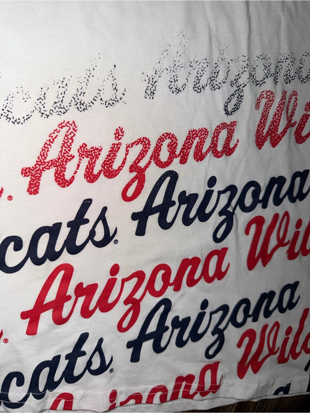 Vintage Arizona Wildcats Russell athletic script tee shirt white mens large - Picture 3 of 4